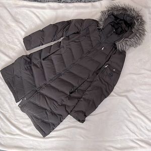 Calvin Klein Womens Faux Fur Puffer Jacket Parka